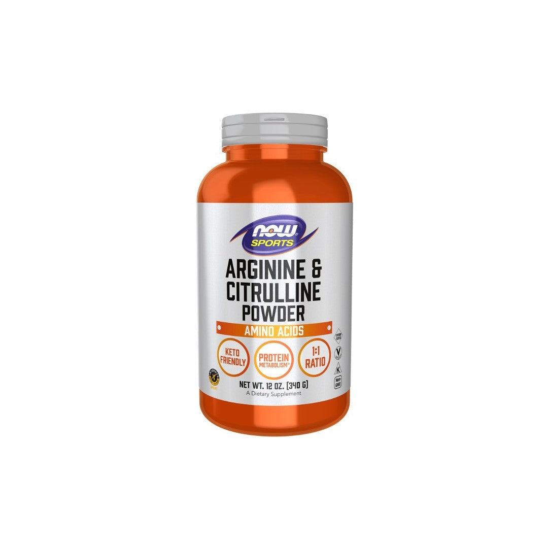 Arginin & Citrullin-Pulver 340 g Now Foods